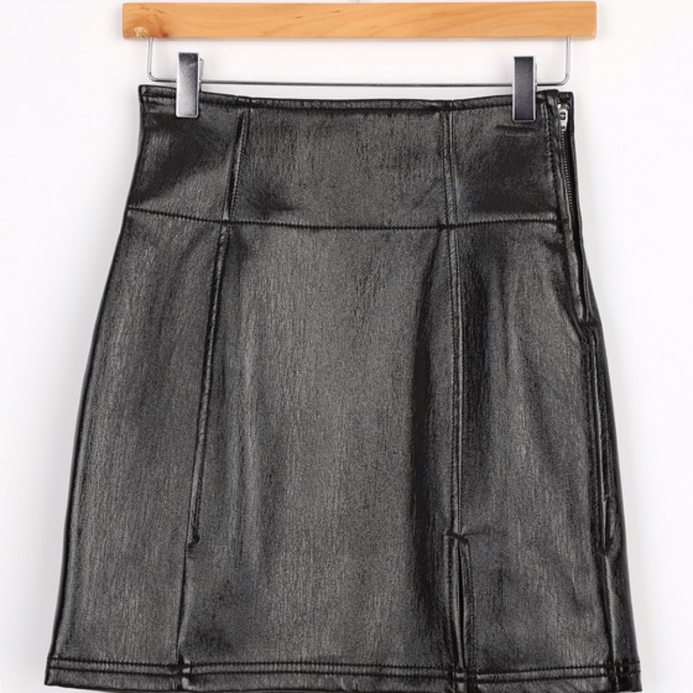 Free People Coated Mini Skirt - Picture 2 of 7